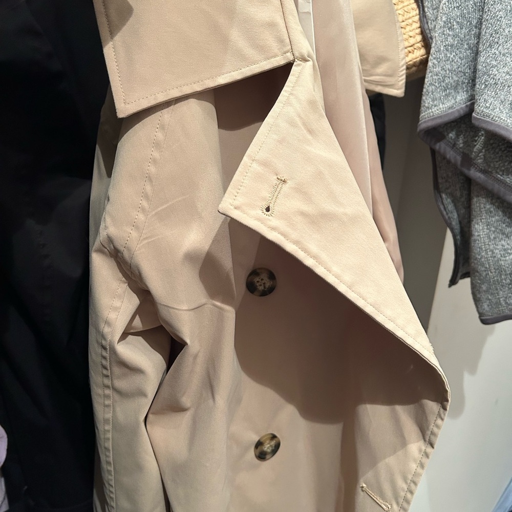 NWT Glassons Classic Tan Trench Coat, L - Picture 4 of 6